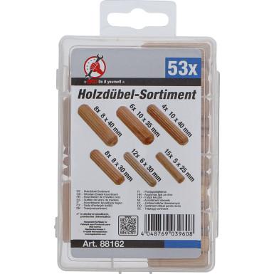 BGS Holzdübel-Sortiment Ø 5 - 10 mm 53-tlg BGS Do it yourself 88162