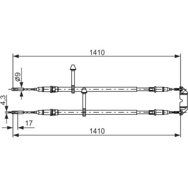 1 987 477 245 Seilzug, Feststellbremse 1 987 477 245 Seilzug, Feststellbremse