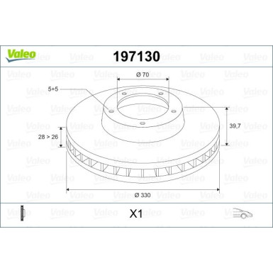 VALEO Bremsscheibe VALEO Bremsscheibe
