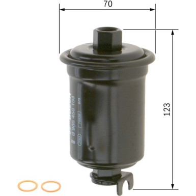 Kraftstofffilter | MITSUBISHI,TOYOTA,DAIHATSU,PROTON | 0 986 450 103
