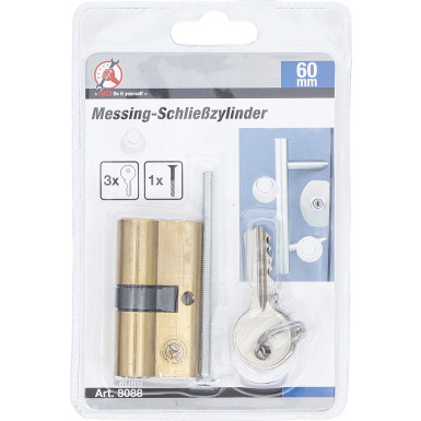 BGS Messing-Schließzylinder 60 mm BGS Do it yourself 8088