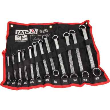 YT-0398 Doppelringschlüsselsatz Gekr÷Pft 6-32mm 12 Stk. Polierte K÷P