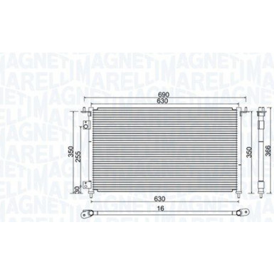 MAGNETI MARELLI Kondensator, Klimaanlage | 350203970000