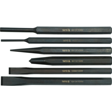 YT-4712 Meissel- Und Stanzsatz 6-Tlg