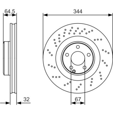 Bremsscheibe | MERCEDES SLK-Klasse | 0 986 479 A17