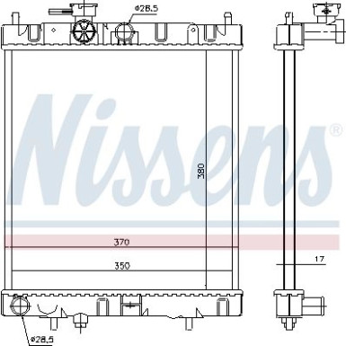 Wasserkühler PKW | NISSAN Micra 1,0-1,3/1,5D 92-03 | 62954