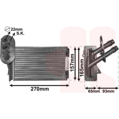 VAN WEZEL Wärmetauscher, Innenraumheizung VAN WEZEL Wärmetauscher, Innenraumheizung
