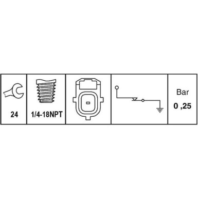 HELLA Öldruckschalter 6ZL 009 600-081