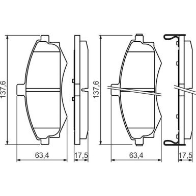 Bremsklötze | HYUNDAI,KIA | 0 986 424 810
