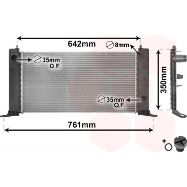 VAN WEZEL Kühler, Motorkühlung 17002243