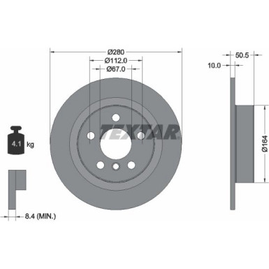Bremsscheibe Bmw T. 2/X1 1.5-2.0 14 PRO 92274603