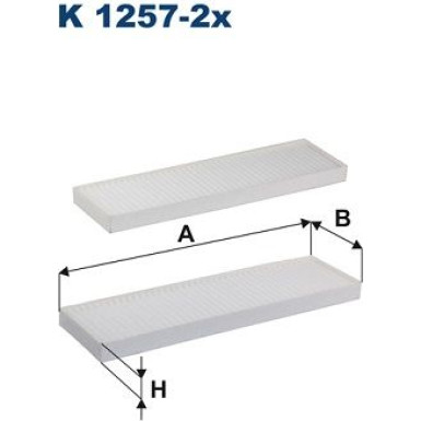 FILTRON Filter, Innenraumluft | K 1257-2x
