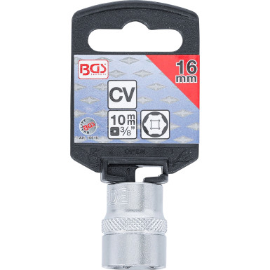 BGS Steckschlüssel-Einsatz Sechskant | Antrieb Innenvierkant 10 mm (3/8"""") | SW 16 mm | 10616 BGS Steckschlüssel-Einsatz Sechskant | Antrieb Innenvierkant 10 mm (3/8"""") | SW 16 mm | 10616