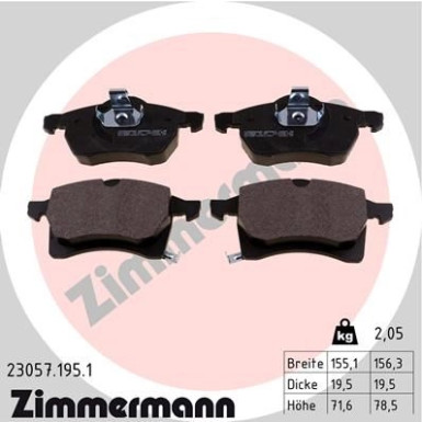 ZIMMERMANN Bremsbeläge ZIMMERMANN Bremsbeläge