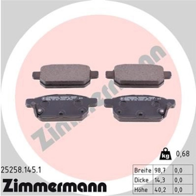 ZIMMERMANN Bremsbeläge ZIMMERMANN Bremsbeläge