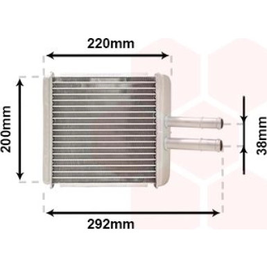 VAN WEZEL Wärmetauscher, Innenraumheizung 81006027