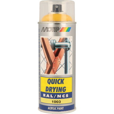 MoTip hochglänzender Acryllack signalgelb 400ml | 7069