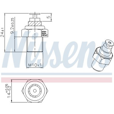 NISSENS Sensor, Kühlmitteltemperatur 207044