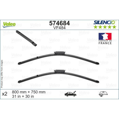 574684 Wischblatt SILENCIO FLAT BLADE SET