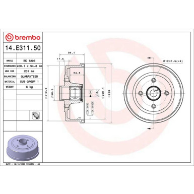 BREMBO Bremstrommel BREMBO Bremstrommel