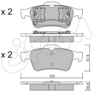 Bremsklötze HA | RENAULT Espace,Laguna,Megane,VOLVO | 822-337-0