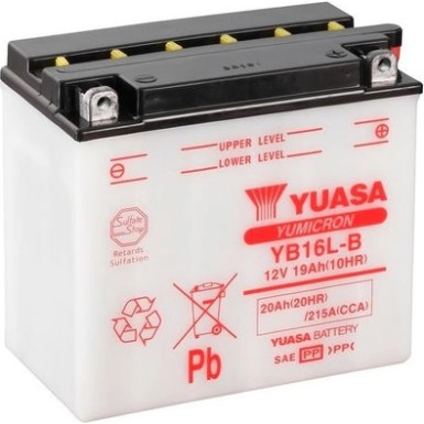 Yuasa Motorradbatterie TROCKEN | Offen ohne Säure | YB16L-B
