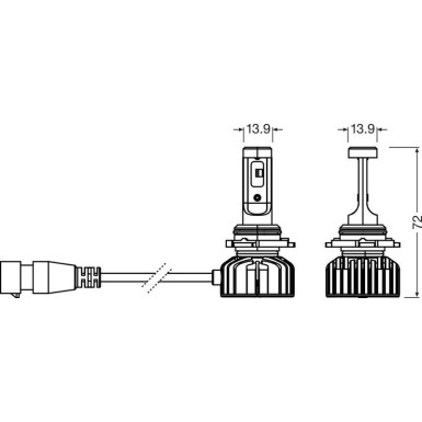 OSRAM NIGHT BREAKER LED SMART HB4 | 2 Stk. Straßenzugelassene LED-Nebelscheinwerferlampen