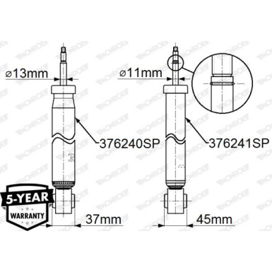 MONROE OESpectrum HA re | VW Beetle 11 | 376240SP