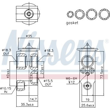 Expansionsventil Acura RDX 07 FIRST FIT 999374
