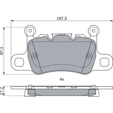 Bremsklötze | BENTLEY Continental PORSCHE 17 | 0 986 494 794 Bremsklötze | BENTLEY Continental PORSCHE 17 | 0 986 494 794