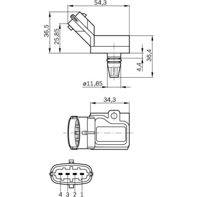 76 616 016 Drucksensor | VOLVO,FORD | 0 261 230 090