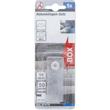 BGS Hakenklingen-Satz 19 mm 5-tlg BGS Do it yourself 97976