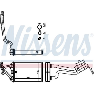 Heizkühler PKW | CHRYSLER PT-CRUISER 00 | 70980
