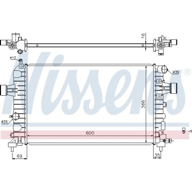 Wasserkühler PKW | OPEL ASTRA H 1,4/1,8i Schalter 04 | 630744