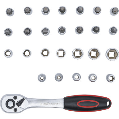 BGS Steckschlüssel-Satz Antrieb 6,3 mm (1/4 ) SW 4 - 13 mm 27-tlg BGS Do it yourself 15105