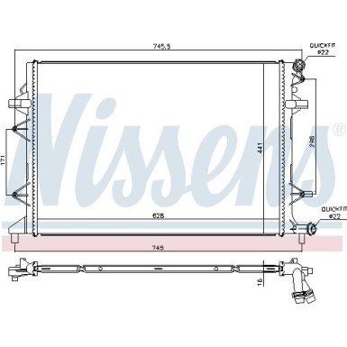 Wasserkühler PKW | VW Passat 10 | 65017