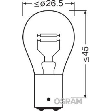 12V 21/5W BA15d Osram | Metallsockel | 7240
