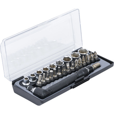 BGS Bit- und Steckschlüssel-/Winkelschrauber-Satz Antrieb 6,3 mm (1/4 ) 26-tlg BGS Do it yourself 20802