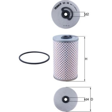 MAHLE Kraftstofffilter | KX 36D