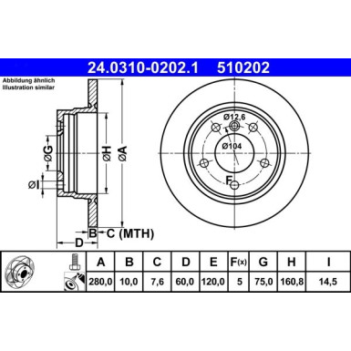 Bremsscheibe Bmw T. 3 (E36/E46) 90-05 Power Disc PowerDisc 24.0310-0202.1