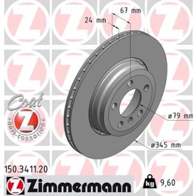 ZIMMERMANN Bremsscheibe | 150.3411.20