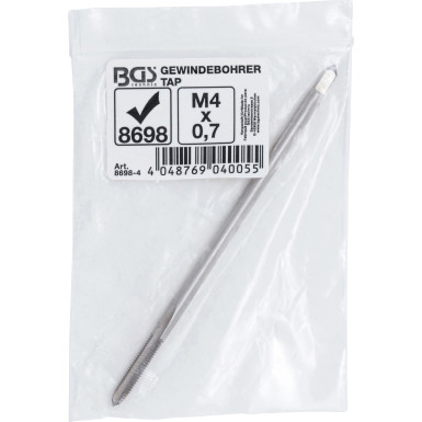 8698-4 BGS Gewindebohrer lang für Art. 8698 M4 x 0,7
