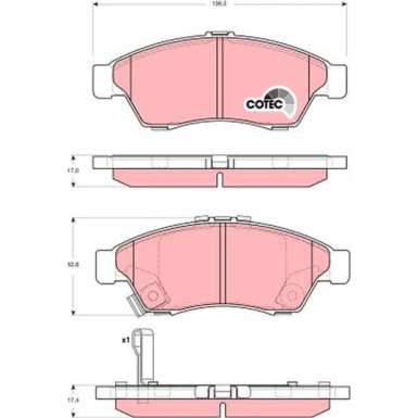Bremsklötze VA | SUZUKI Liana 01 | GDB3290