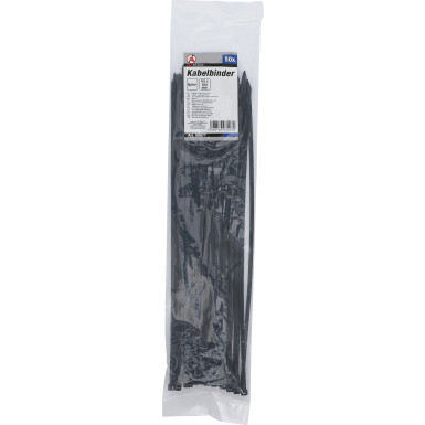 BGS Kabelbinder-Sortiment | schwarz | 4,5 x 350 mm | 50-tlg | 80877