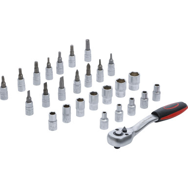 BGS Steckschlüssel-Satz Antrieb 6,3 mm (1/4 ) SW 4 - 13 mm 27-tlg BGS Do it yourself 15105