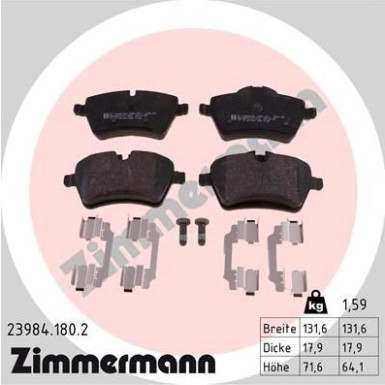 ZIMMERMANN Bremsbeläge ZIMMERMANN Bremsbeläge
