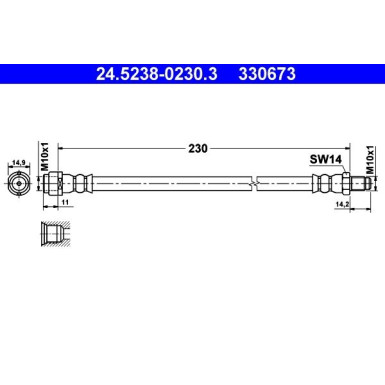 Bremsschlauch | 24.5238-0230.3