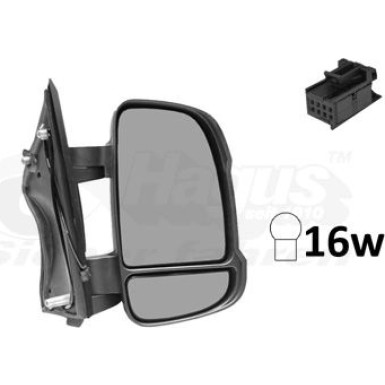 Aussenspiegel re. elek. Verst. bhz Citroen Jumper konvex 16W -> 3,5t 8P OE 735517068 HAGUS