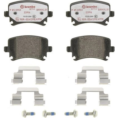 BREMBO Bremsklötze Xtra HA | AUDI SEAT SKODA VW 03-17 | P 85 095X