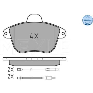 Bremsbelagsatz Peugeot S. 605 91- Mit Sensor | 025 215 0717/W